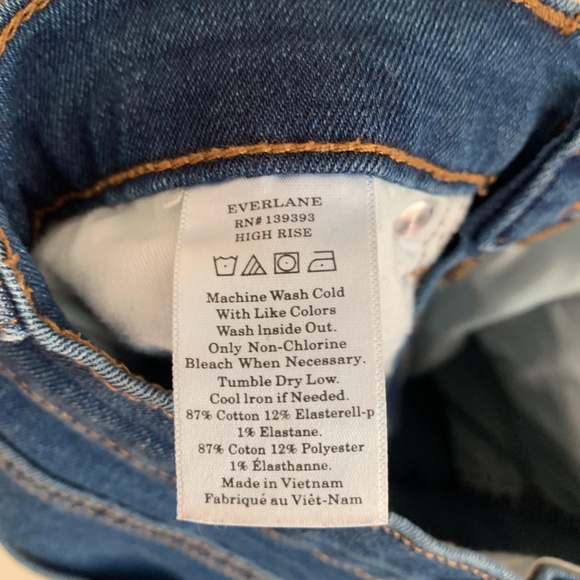 Everlane Authentic Stretch High-Rise Skinny, 24 Ankle, Mid Blue - Picture 10 of 10